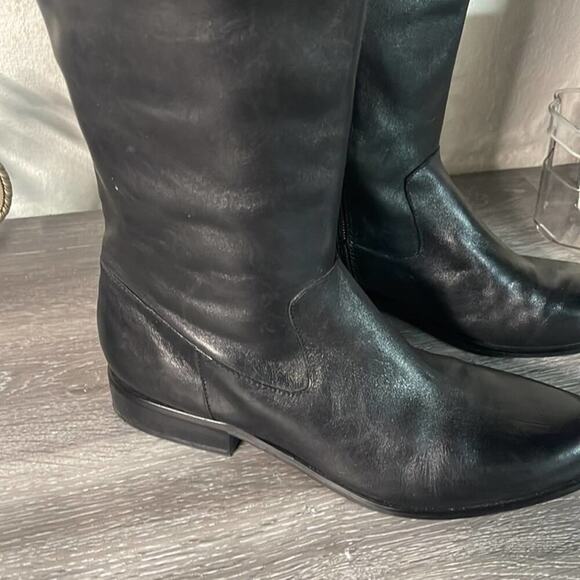 Ann Klein size 8 woman’s black/brown leather boots - Picture 3 of 12